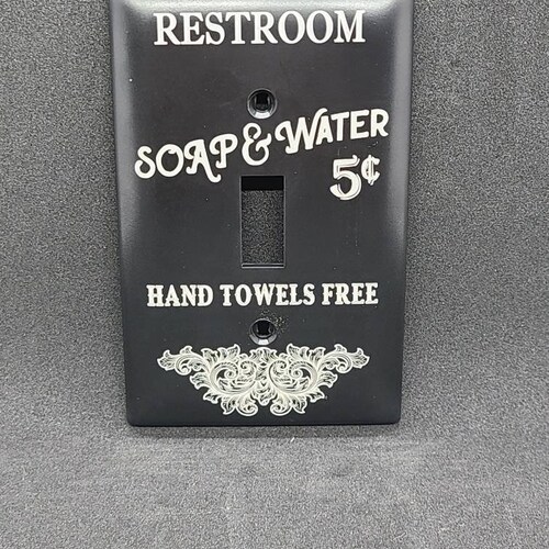 Restroom Bathroom Light Switch and Outlet Covers Laser Etsy