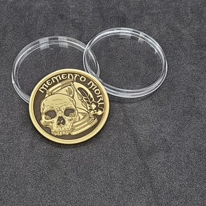 Momento mori Engraved brass coin