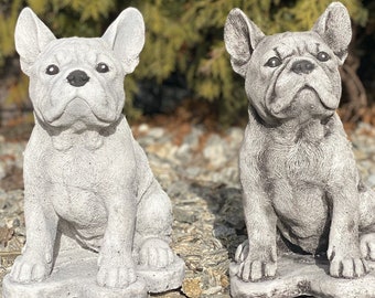 Cement Garden Statue Bulldog - Etsy