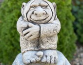 Sitting Witch Sculpture Concrete Baba Yaga Witch Gift Lawn Ornament Garden Decor Fairy Garden Funny Gift