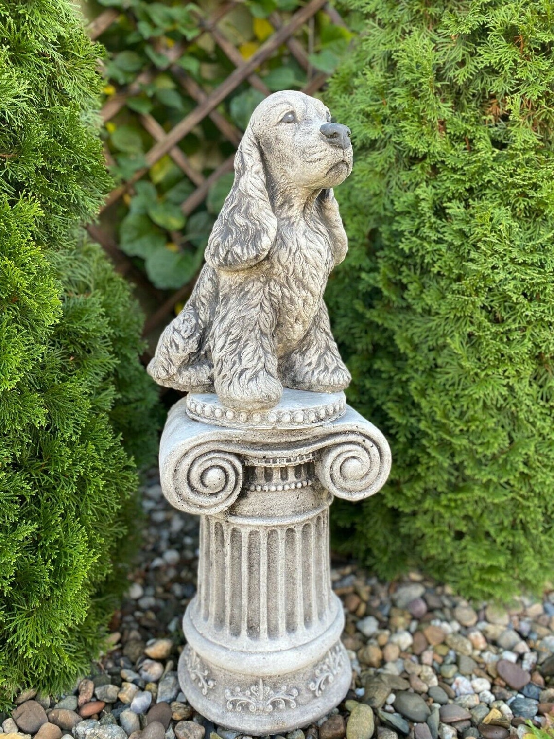Cocker spaniel dog statue springer spaniel sculpture | Etsy