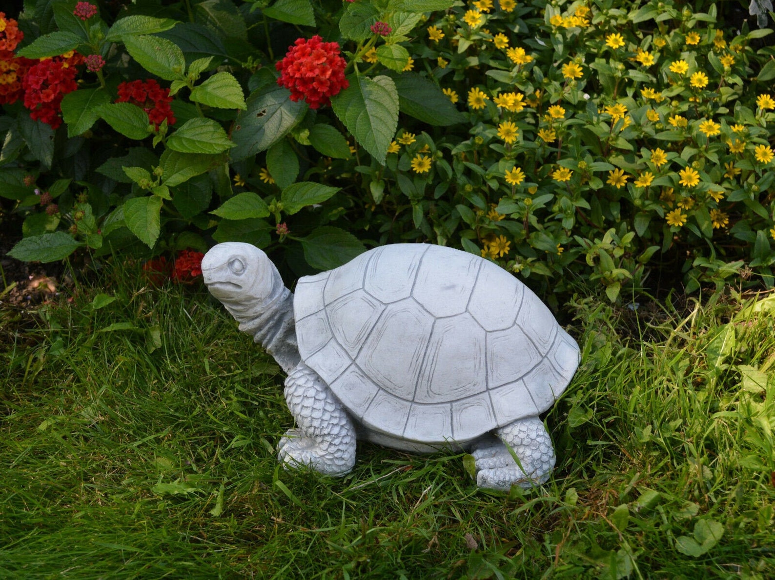 Outdoor Decor With a Sweet Turtle Garden Statue as Turtle Etsy