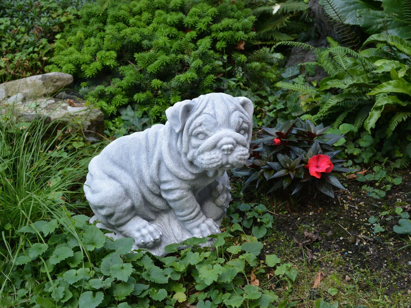 shar pei dog statue