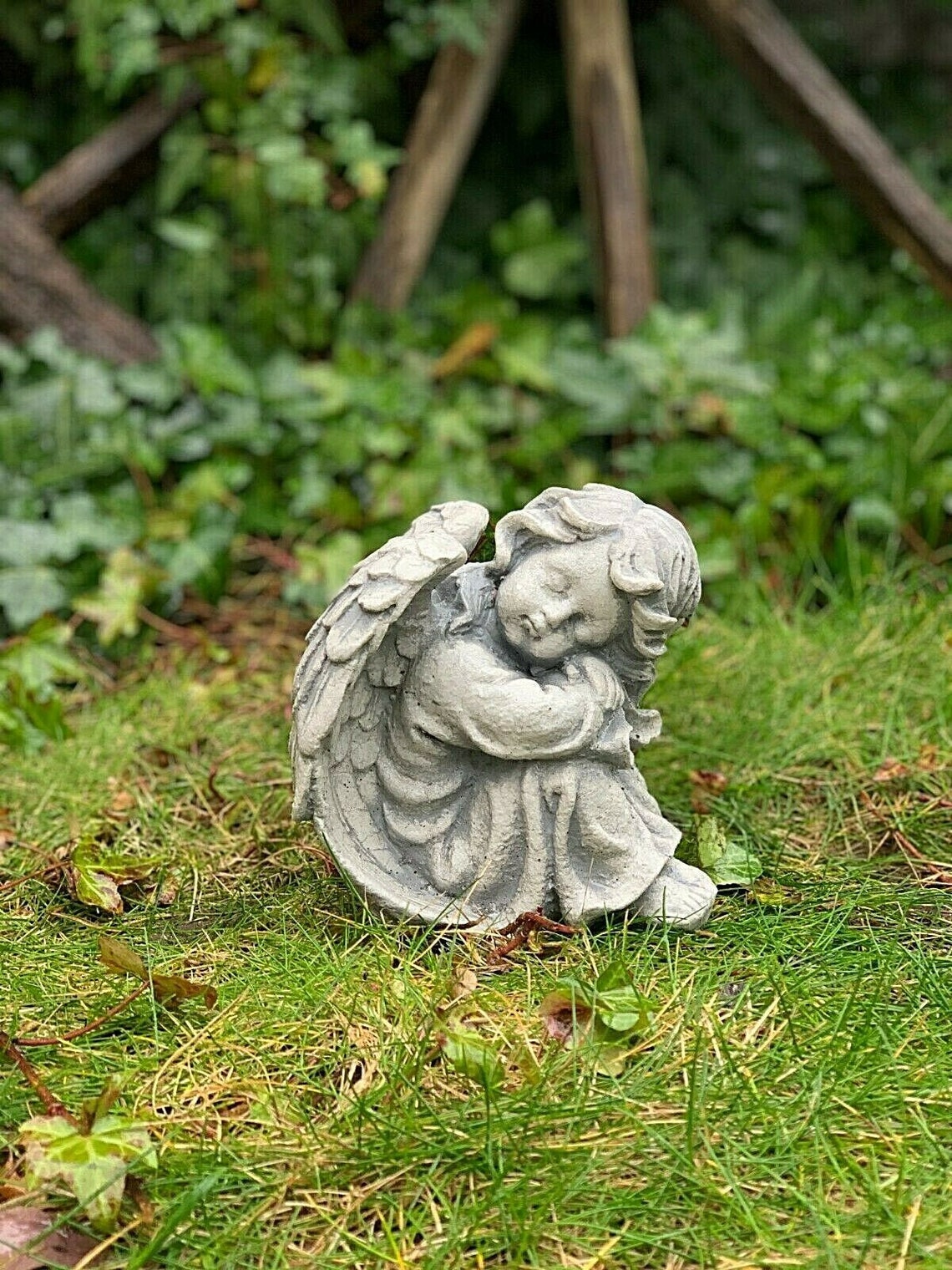 Small angel statue stone angel figurine baby angel figure Etsy