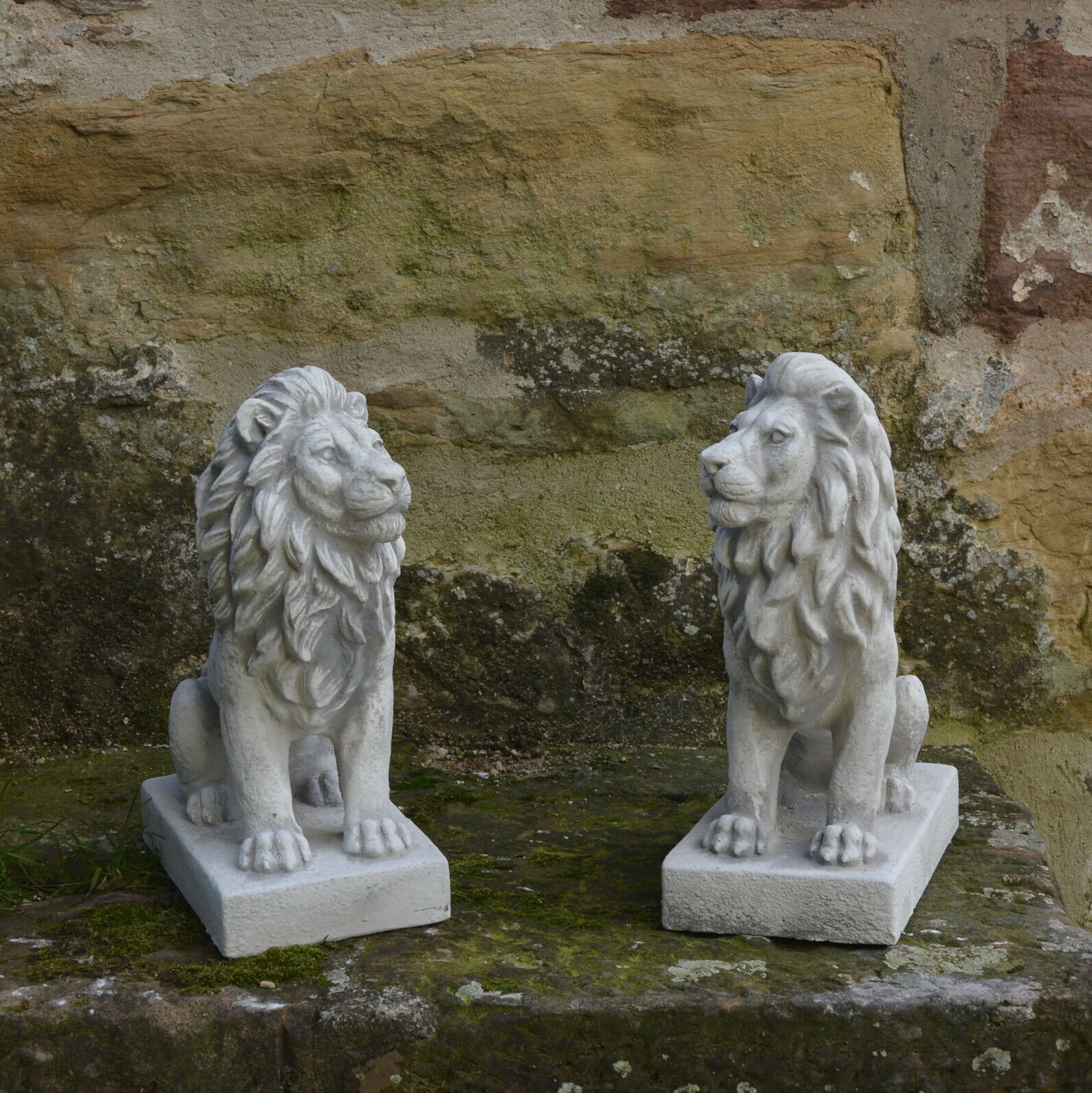 Deux lions Sculpture en plein air Une paire de lions Ensemble Etsy France