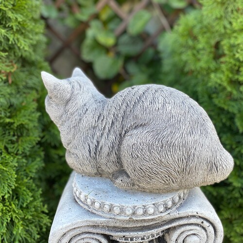 Cat Concrete Cat Cement Cat shops Cat For Gift Stone Figure Outdoor Statues Christmas Gift Memorial Headstone Pet