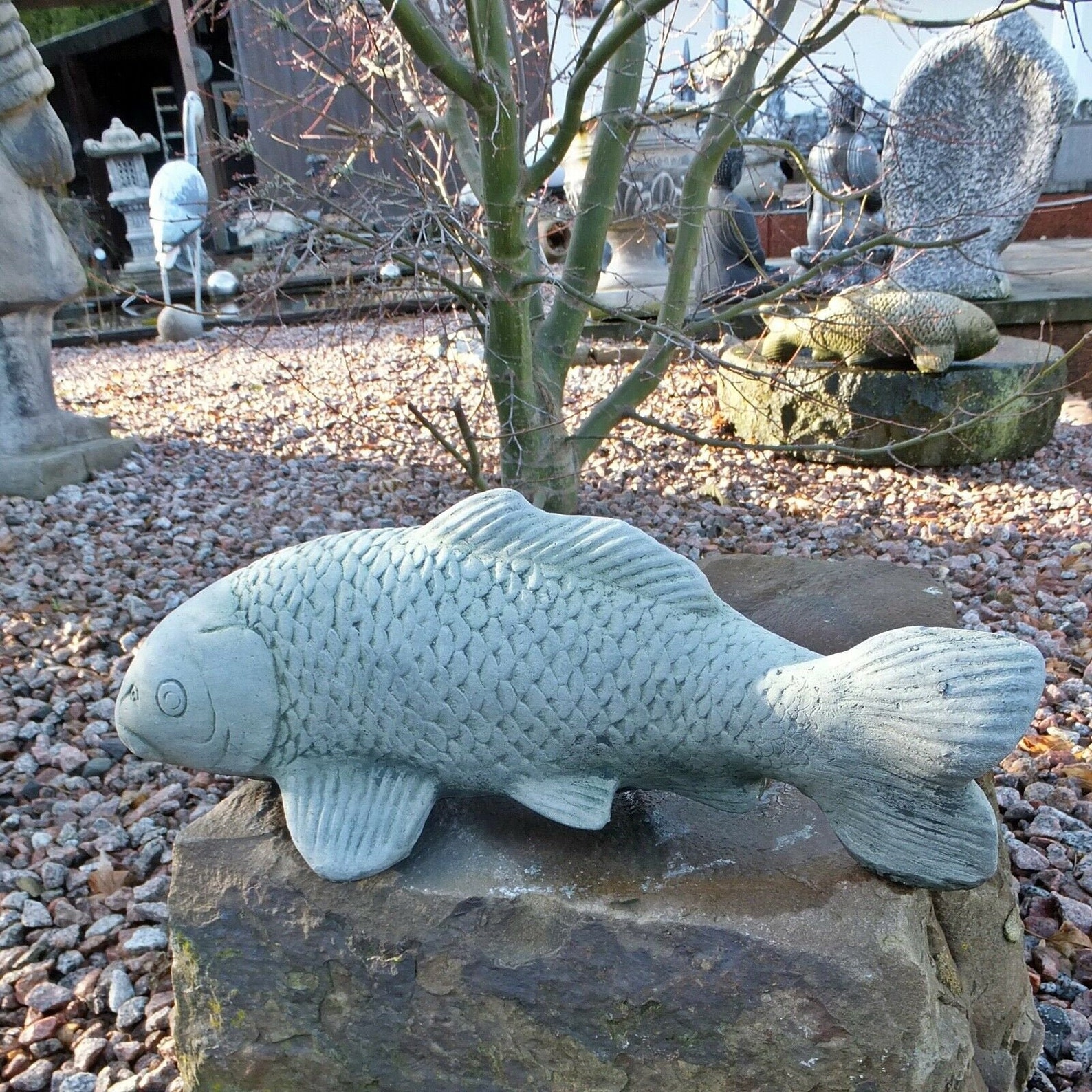 Koi Pond Statue Japanese Koi Figure Fish Sculpture Japanese - Etsy
