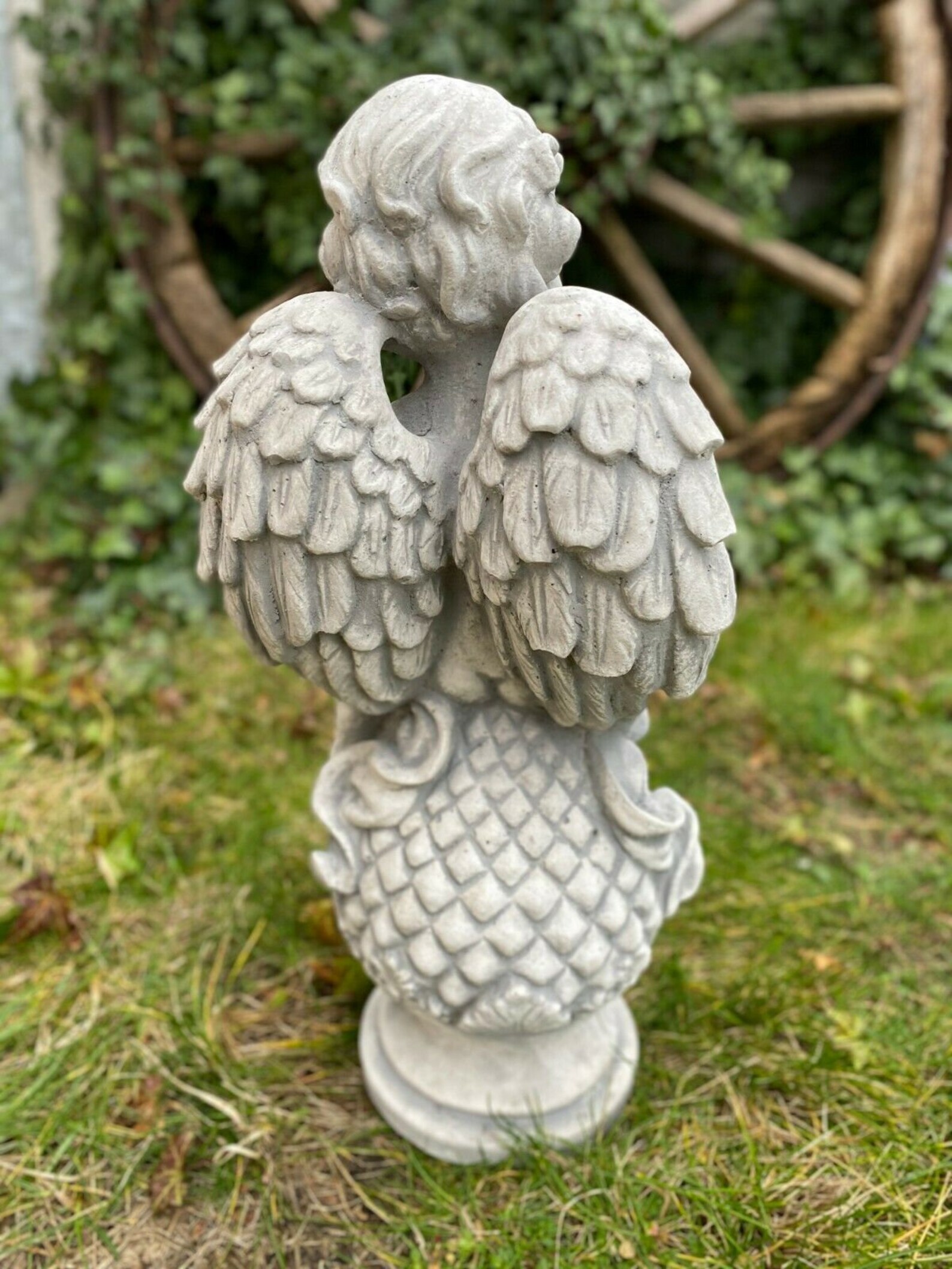 Garden angel statue cemetery angel sculpture cherub angel | Etsy