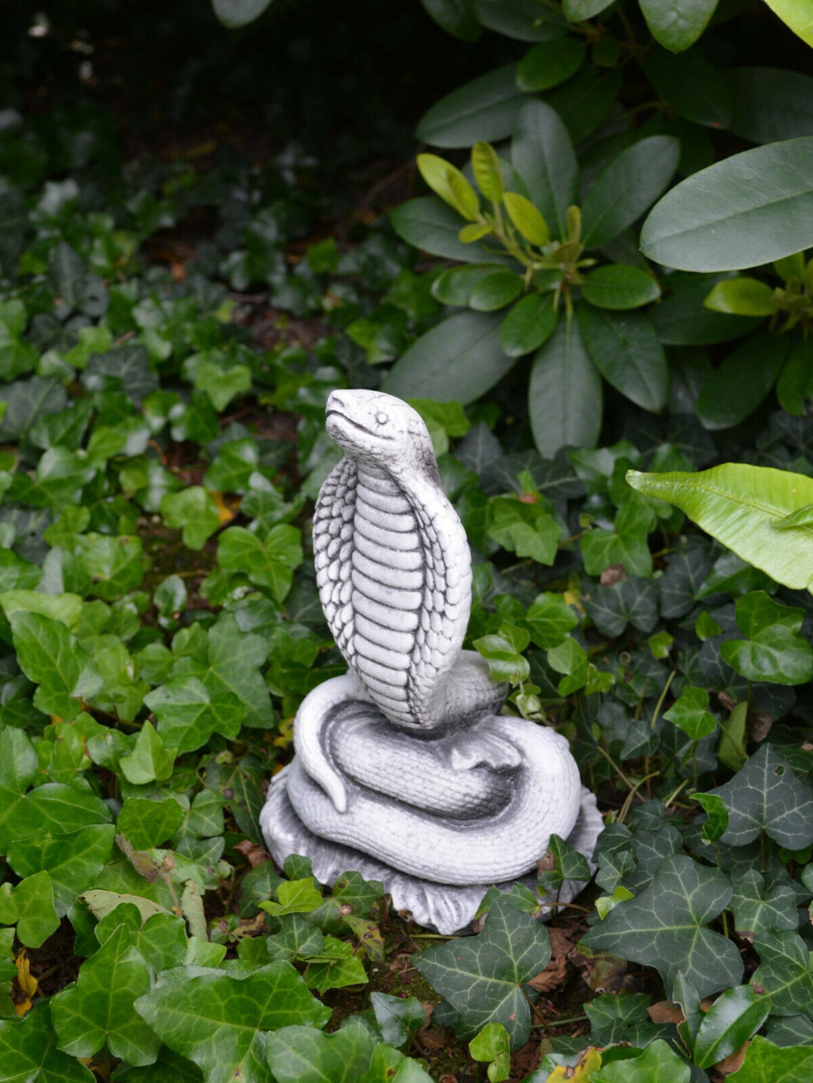 King cobra statue small snake statue stone snake figurine Etsy