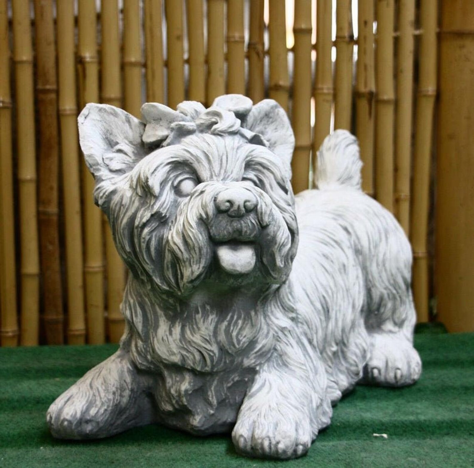 Yorkshire Terrier Statue Yorkie Statue Dog Statues Concrete Etsy