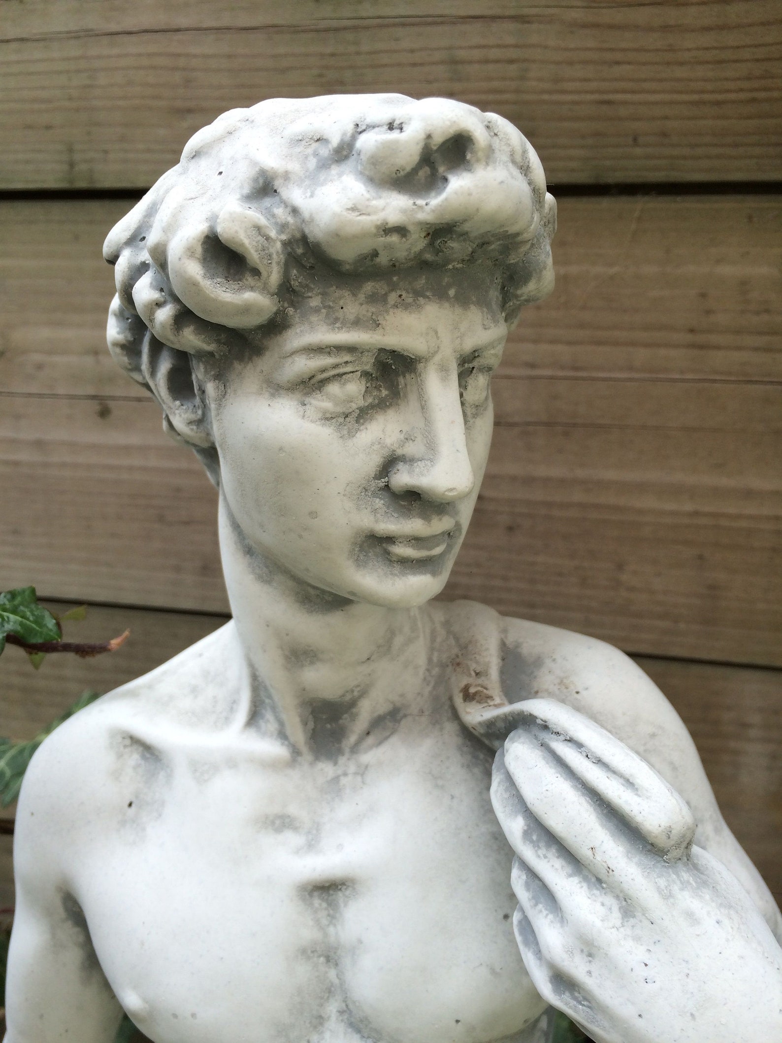 David Garden Statue Man Stand Figure Outdoor Sculpture Greek Etsy