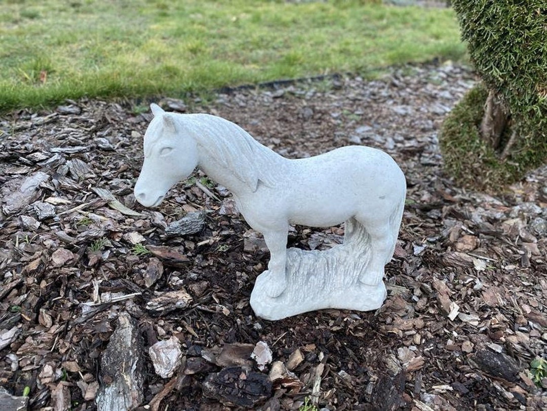 Horse Garden Statue for Concrete Horse Home Art. Concrete Etsy