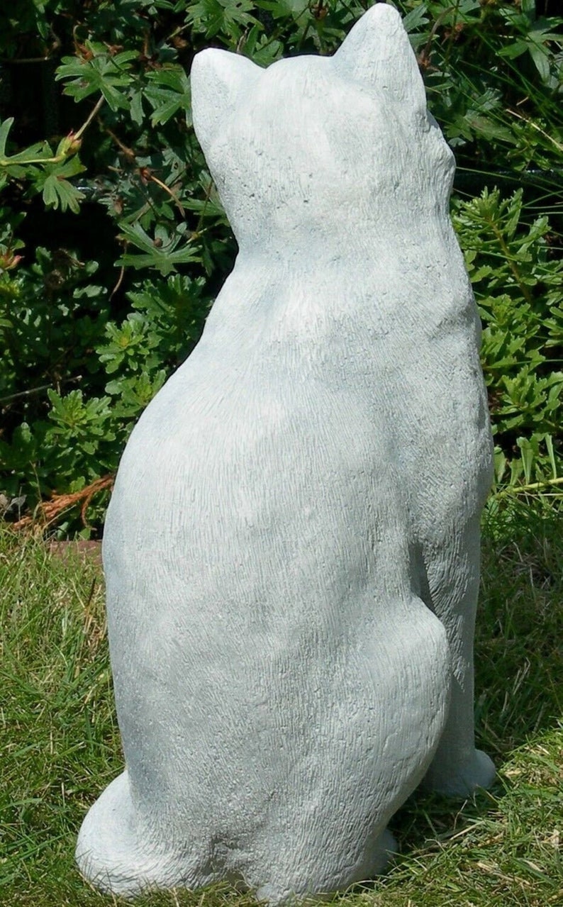 cat yard statue