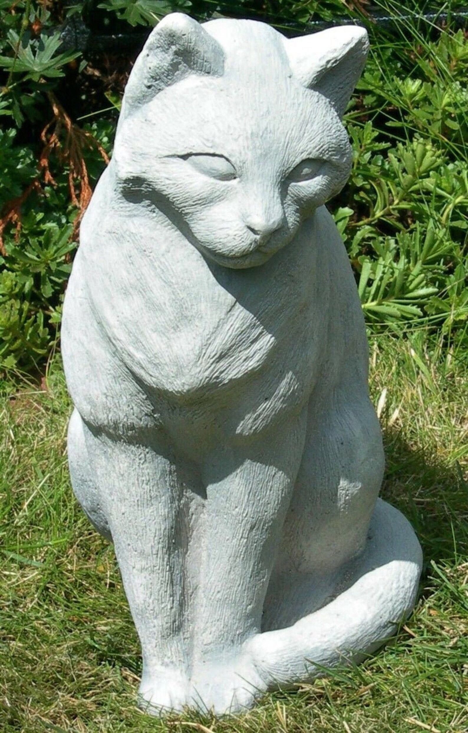 Cat Memorial Statue Sleeping Cat Statue Garden Statues | Etsy