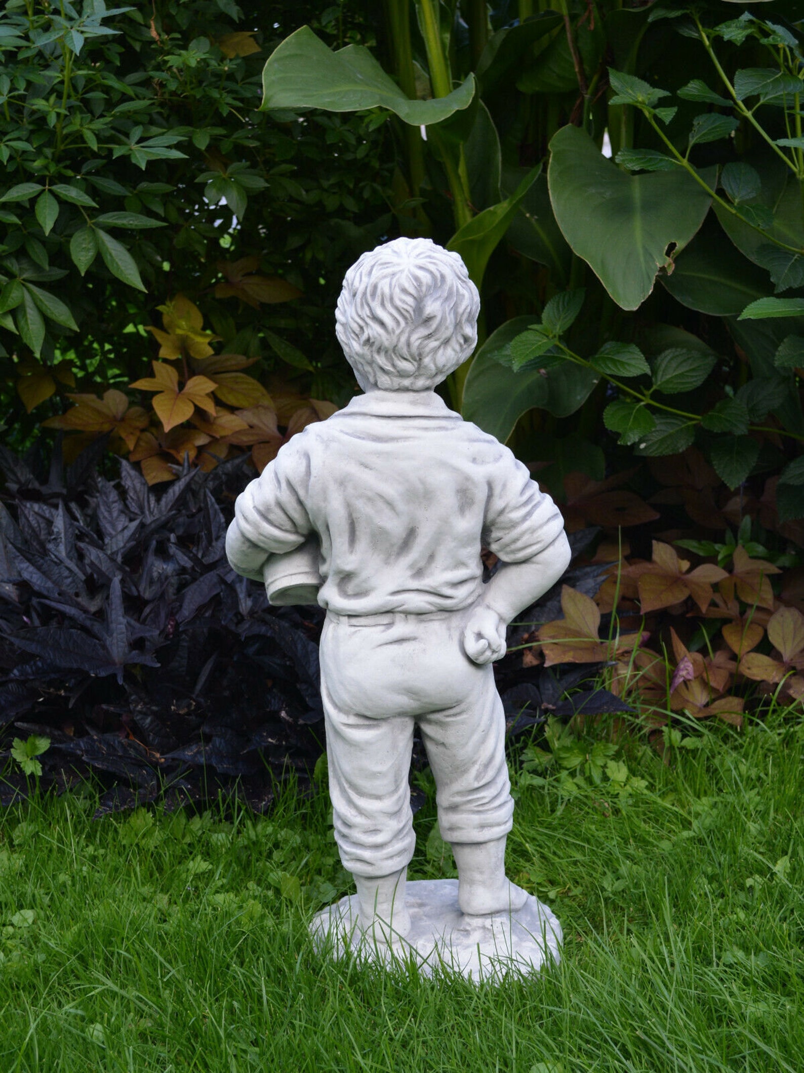 Garden boy statue human figure concrete boy figurine Etsy