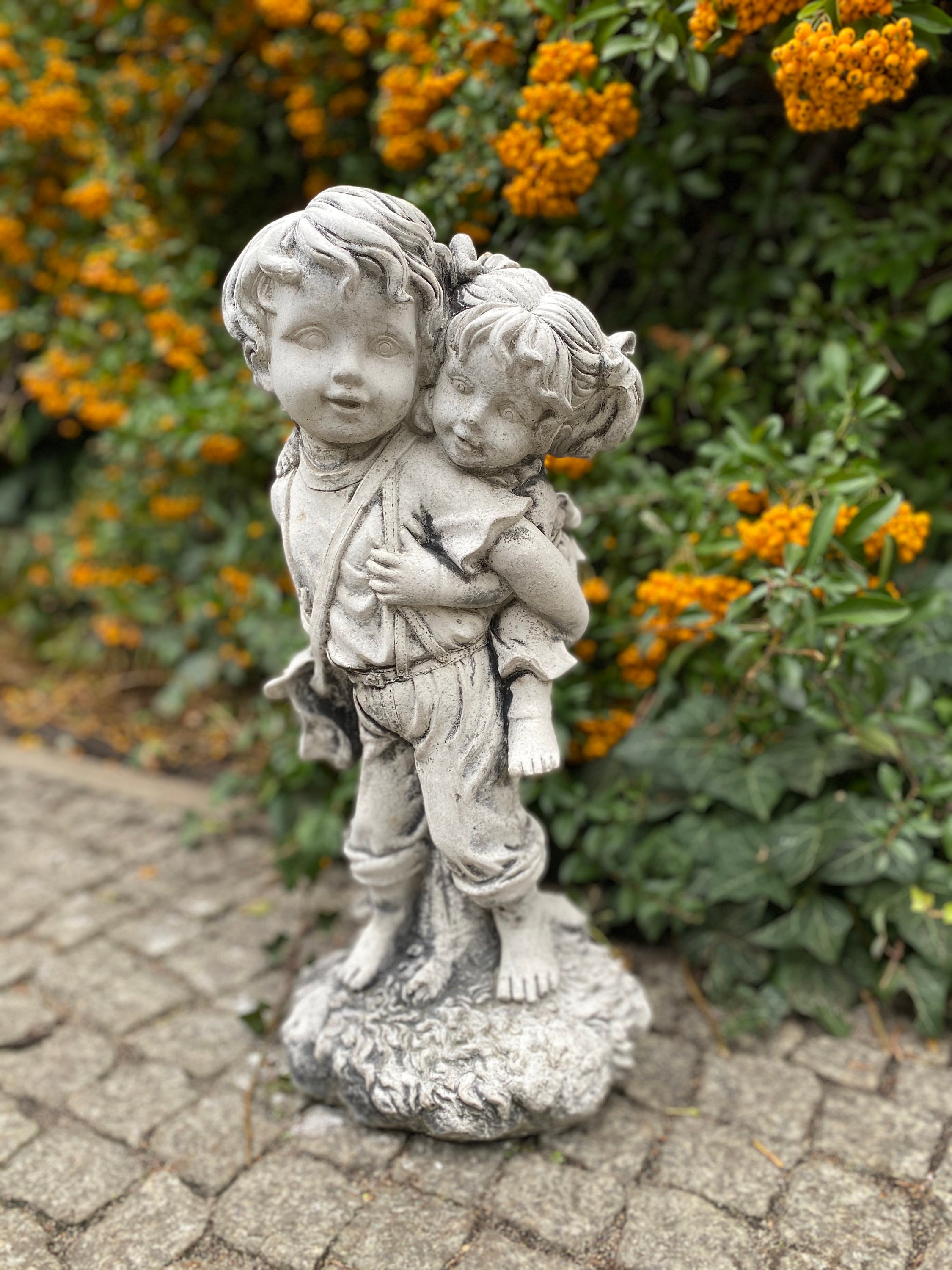 Egoïsme Theseus Protestant Kinderen figuur Tuin standbeeld Tuin kunst Jongen en meisje - Etsy België