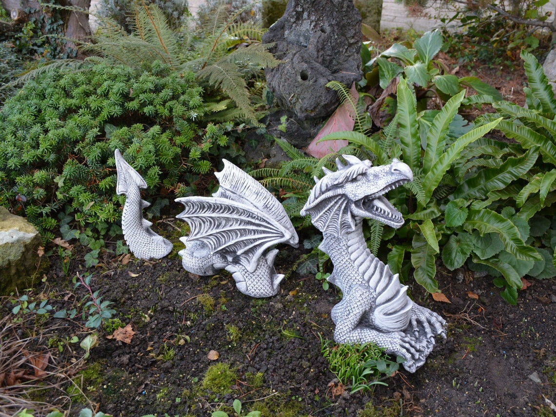 Japanese dragon garden statue fairy garden dragon sculpture Etsy