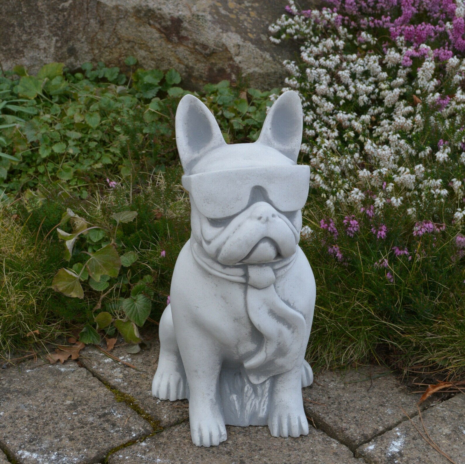 colorful bulldog statue