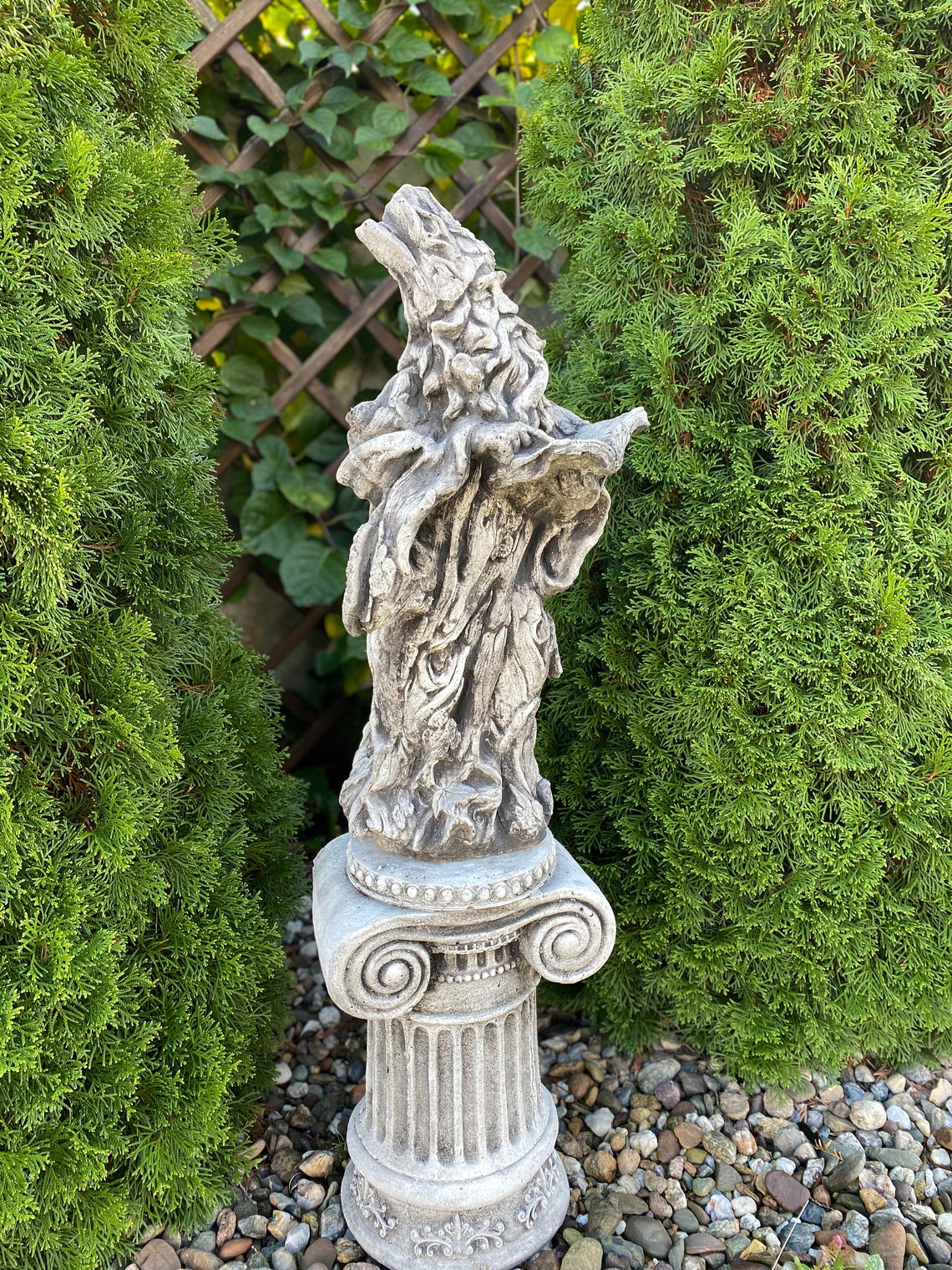 Wizard Statue Garden Statue Concrete Magician Figure Fantasy Etsy Canada