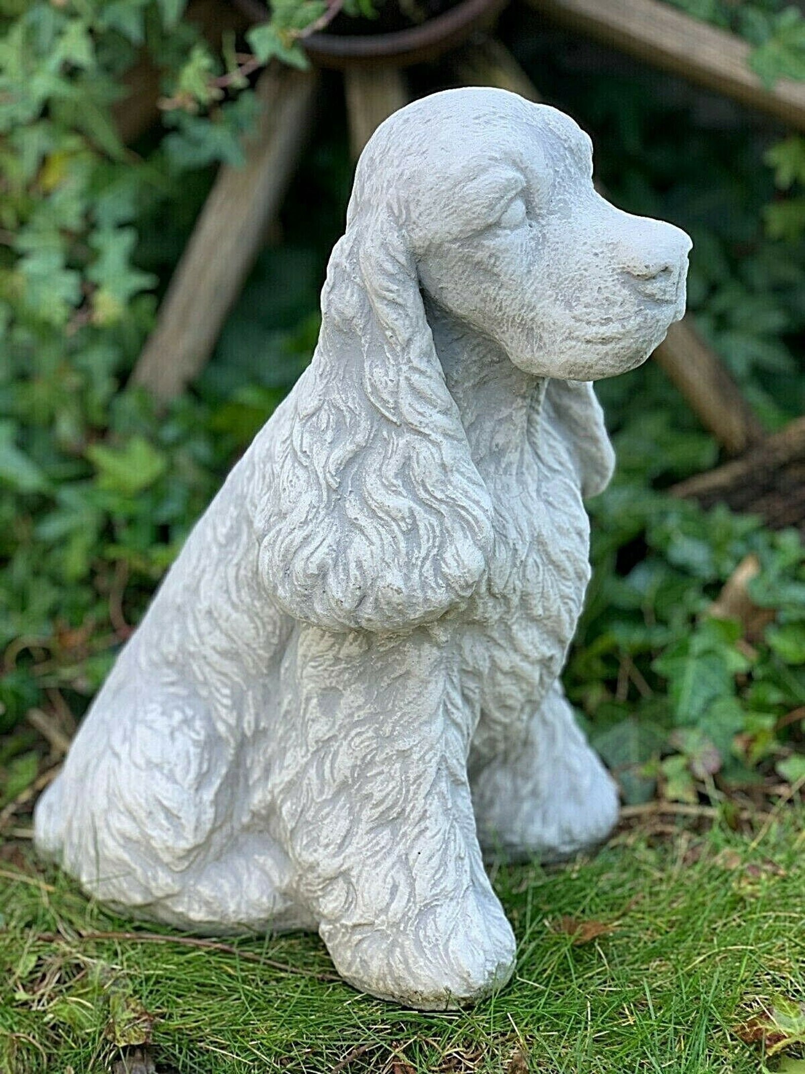 Concrete Spaniel Statue cocker spaniel figure Dog Memorial | Etsy