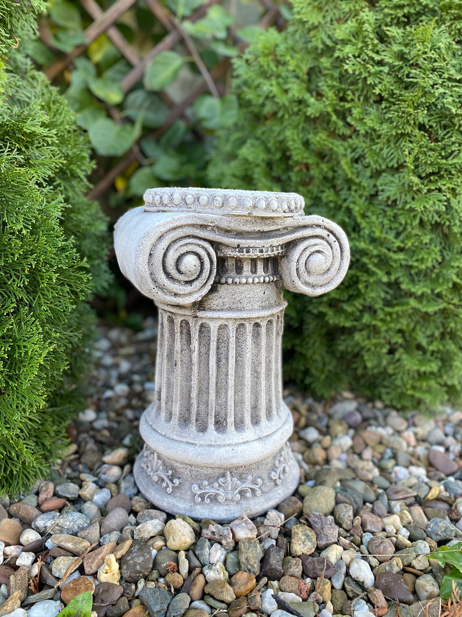 Concrete Pedestal Solid Greek Pedestal Column Statue Outdoor Etsy