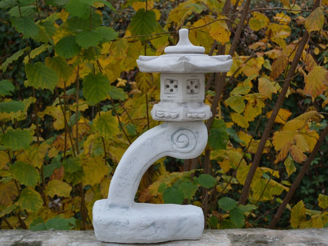 Japanese Lantern statue Japanese Pagoda Hypertufa Lantern Etsy