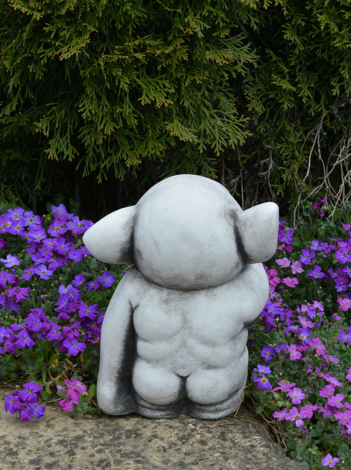 Funny Garden Gnome Statue Garden Troll Statue Garden Fairy Etsy
