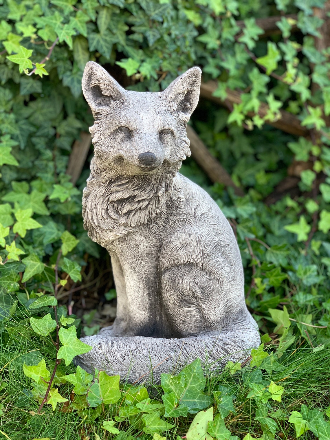 Fox Concrete Fox Cement Fox Fox Statue for Gift Animal Stone Etsy