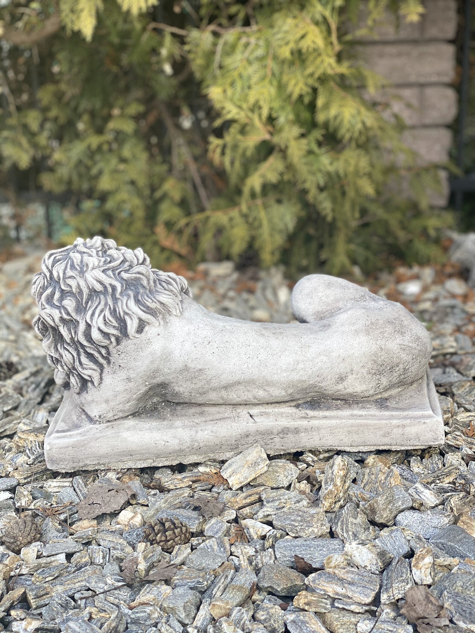 Schlafende Löwe Figur Löwe Wächter des hauseigenen Garten