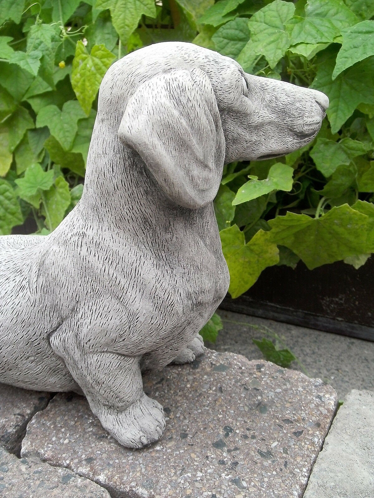 dachshund resin statue