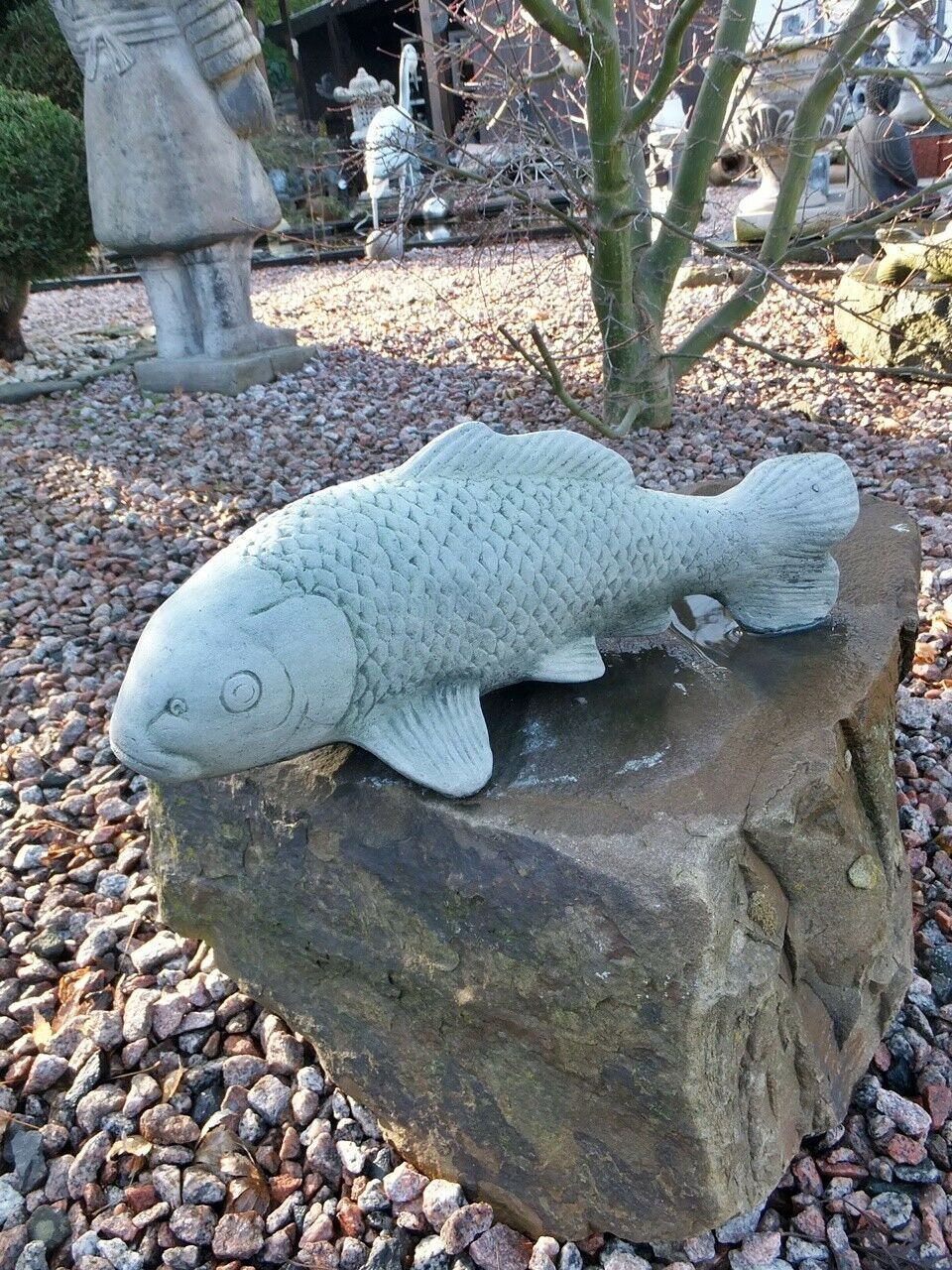 Koi Pond Statue Japanese Koi Figure Fish Sculpture Japanese Etsy