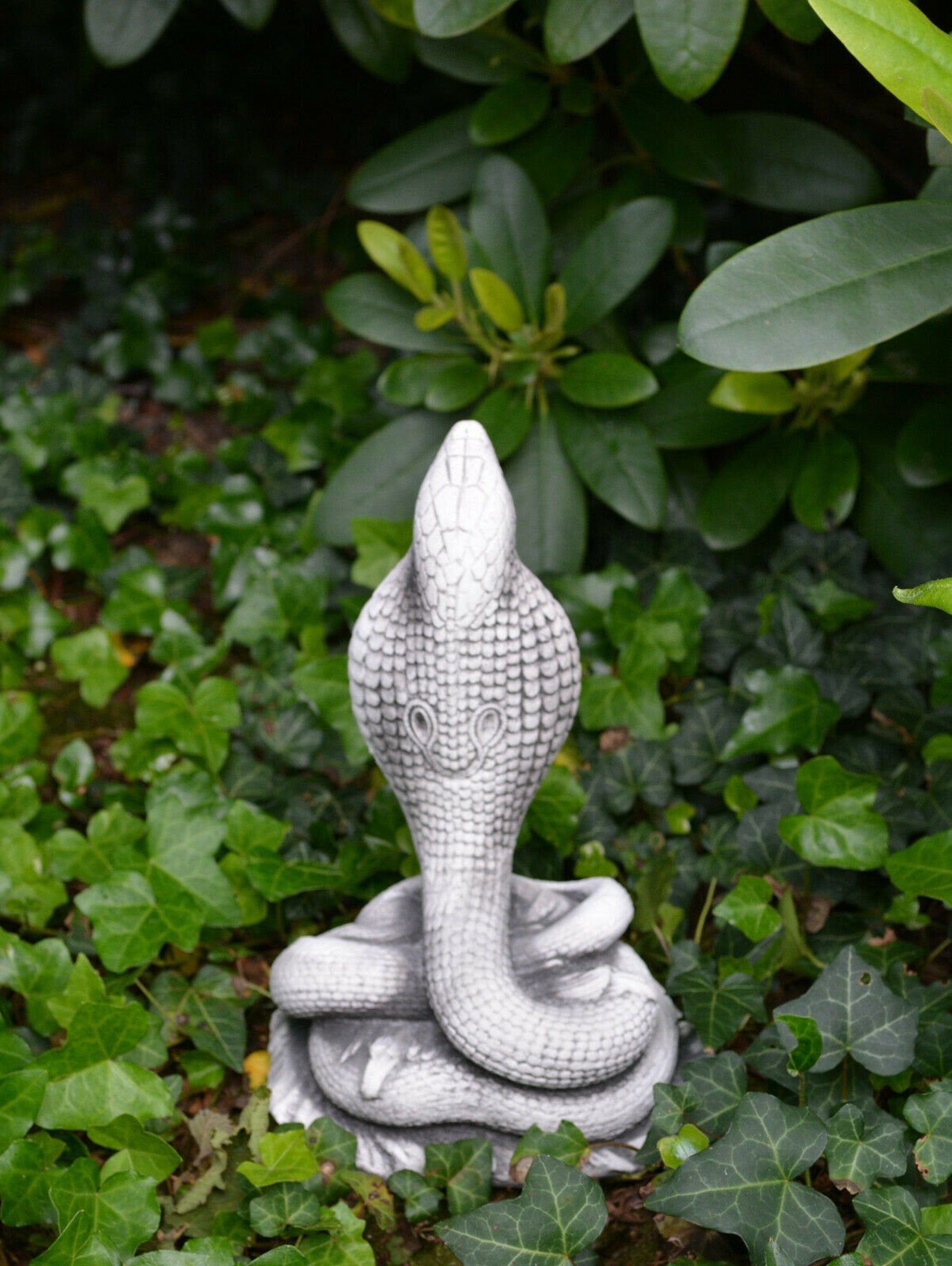 King cobra statue small snake statue stone snake figurine | Etsy