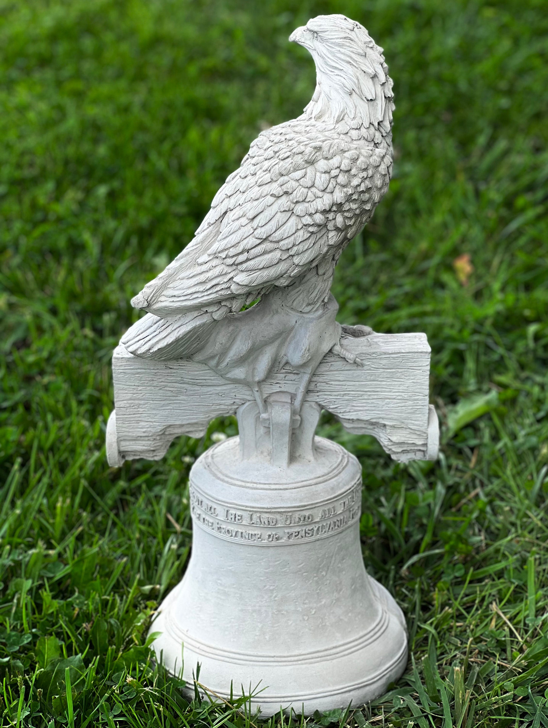 Eagle Figure American Bald Eagle Backyard Decor Garden Statue Etsy