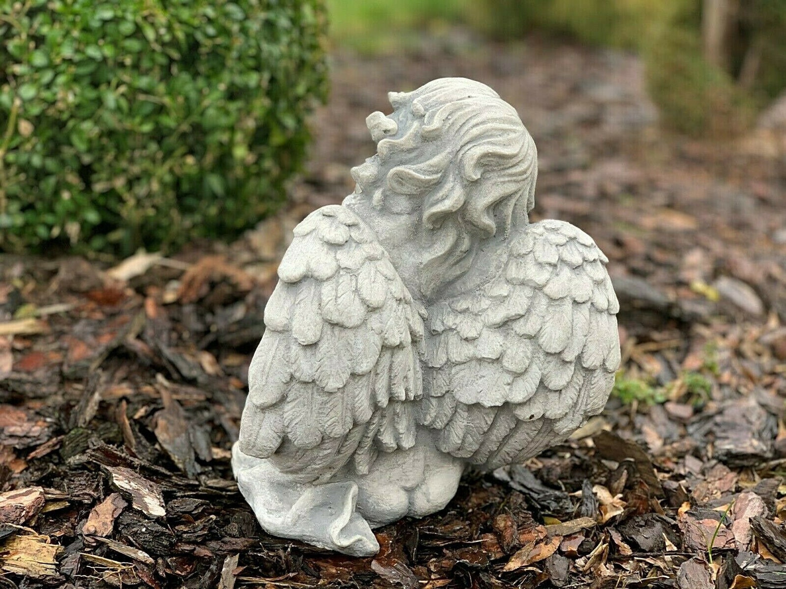 Garden angel statue concrete angel sculpture baby angel Etsy