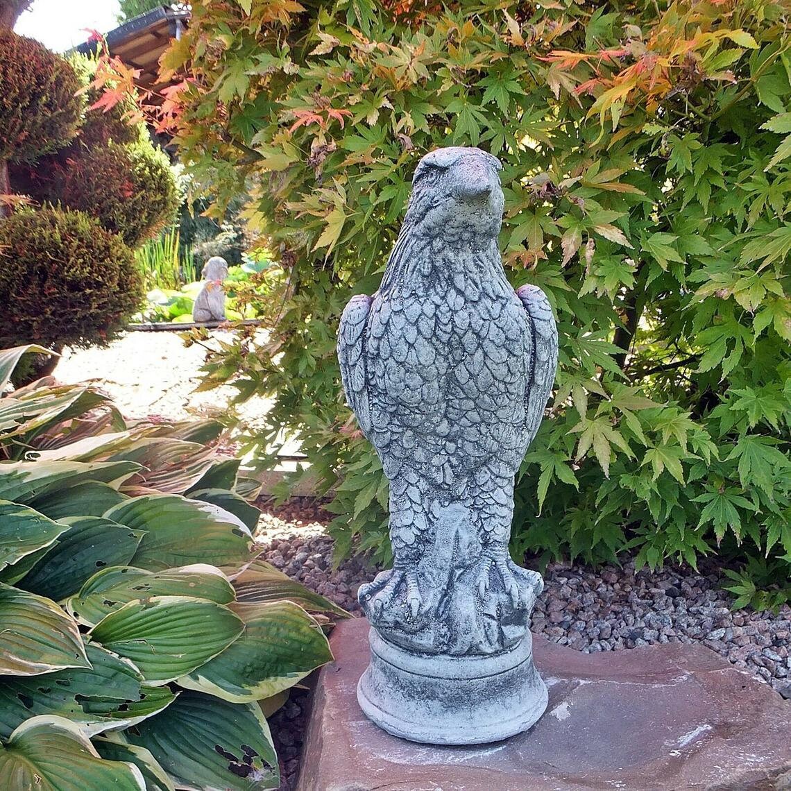 Eagle Figurine Eagle Stone Statue Sculpture Bird Garden Etsy