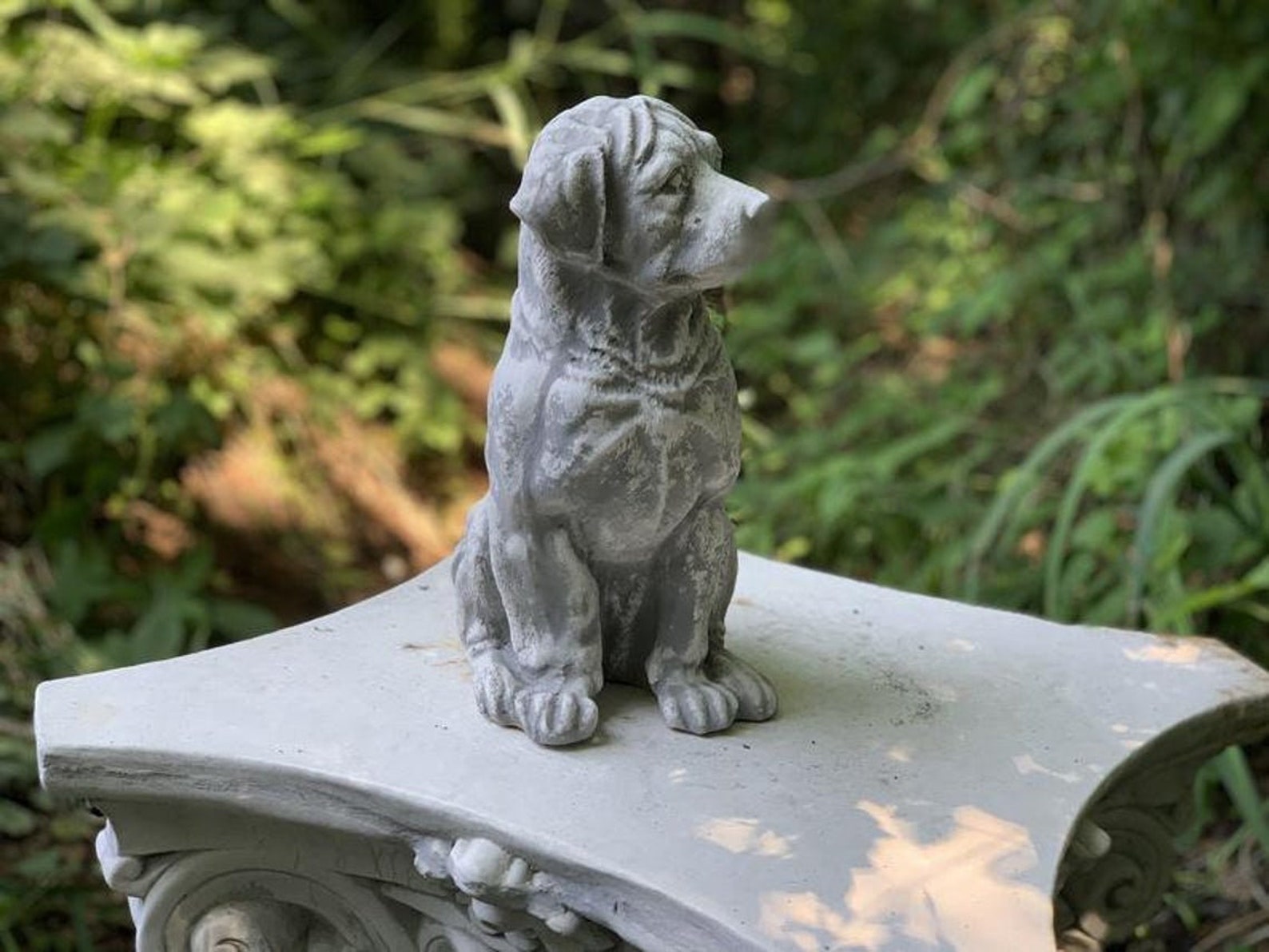 Boxer Dog Figure Concrete Garden Statue Pet Memorial Stone Etsy