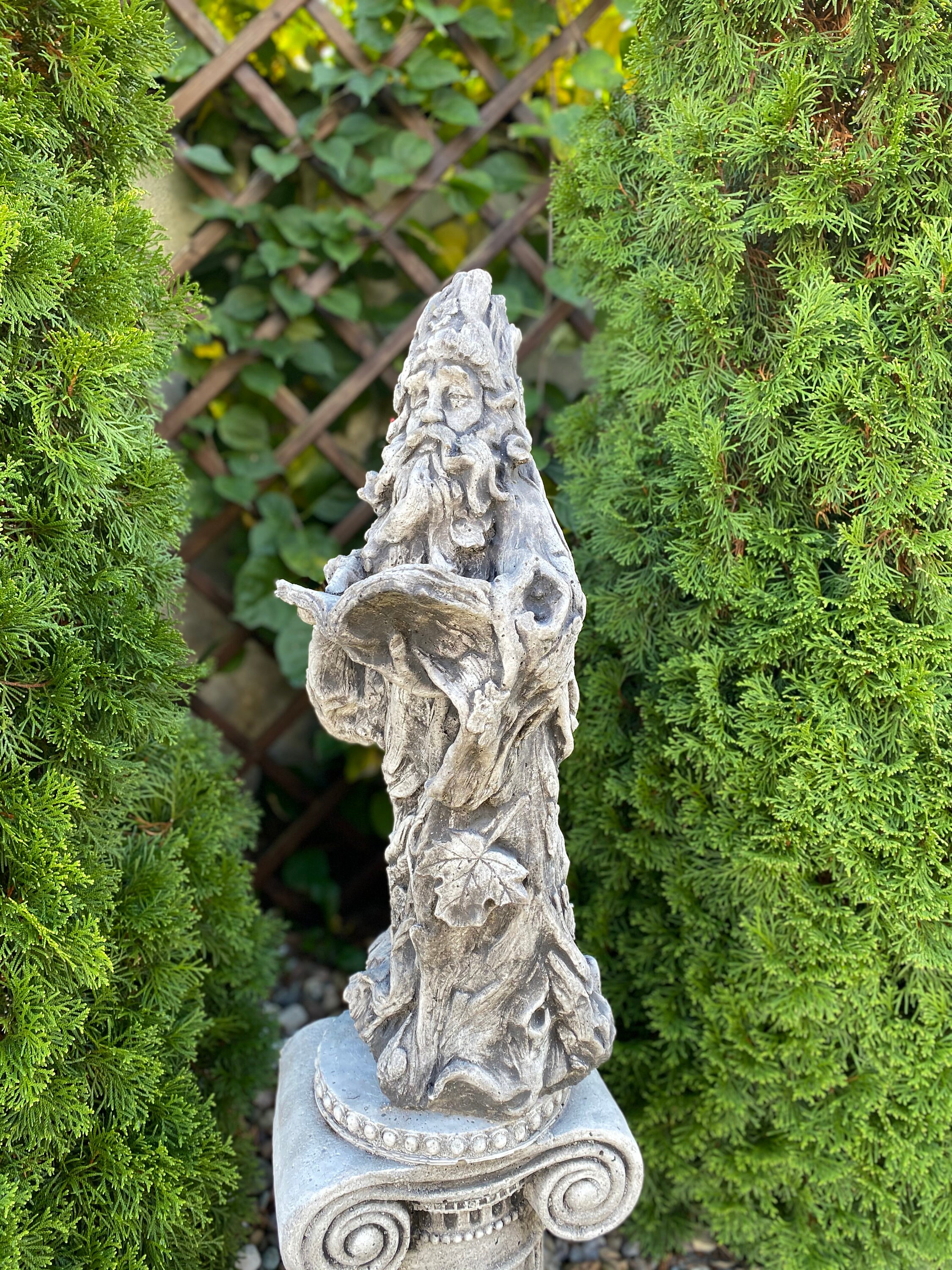Wizard Statue Garden Statue Concrete Magician Figure Fantasy Etsy UK