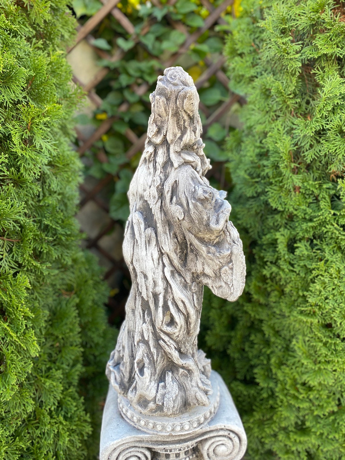 Wizard Statue Garden Statue Concrete Magician Figure Fantasy Etsy Canada