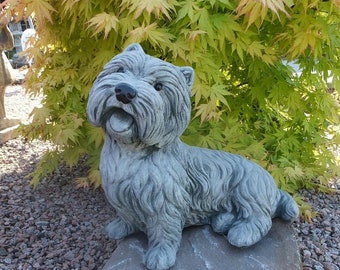 West Highland White dog Schnauzer Russell Terrier Puppy Statue Home Garden Decor 