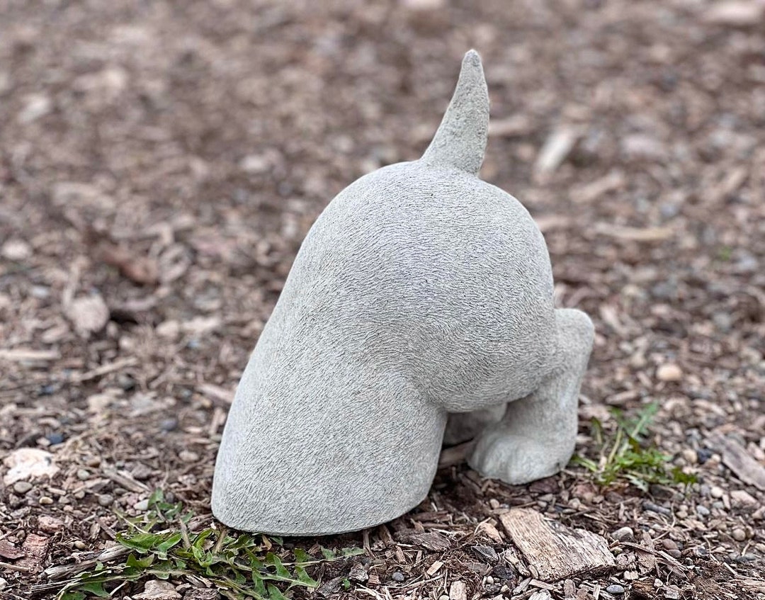Concrete Digging Dog Statue Detailed Dog Figurine Outdoor Pet Etsy