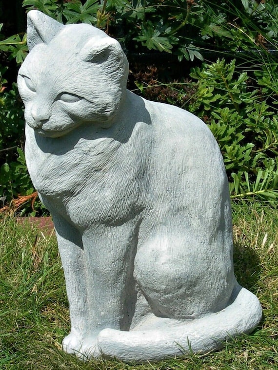 Katze Katzen Deko Garten Tier Figur Katzenfigur Kätzchen Kater Skulptur Statue 