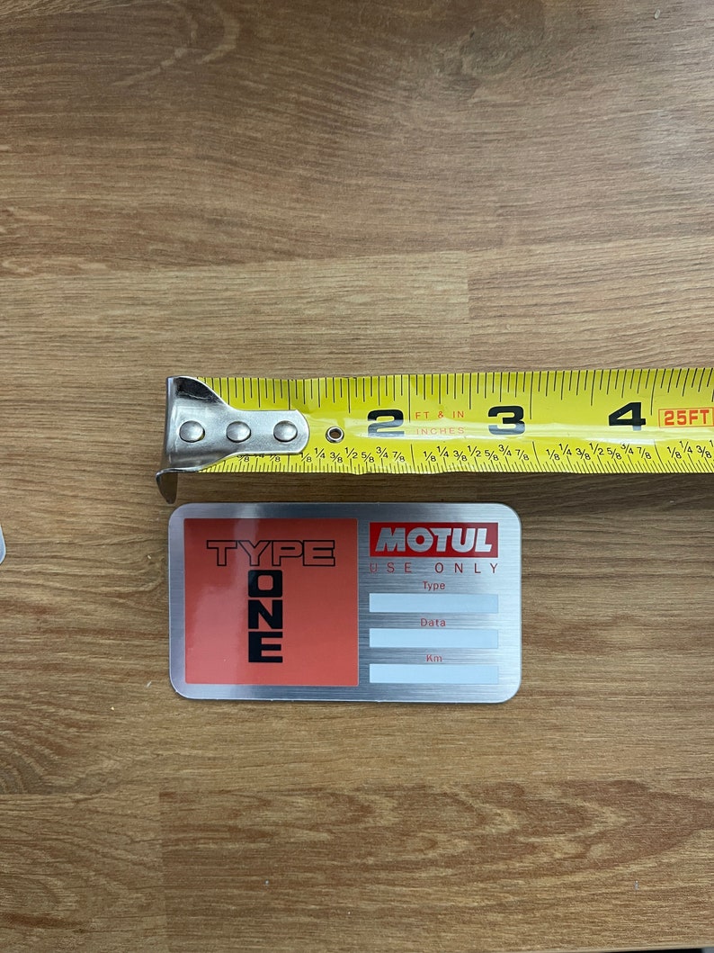 Type One Spoon Motul Oil Change/Service Reminder Decal V3 image 3