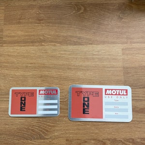 Type One Spoon Motul Oil Change/Service Reminder Decal V3 image 2