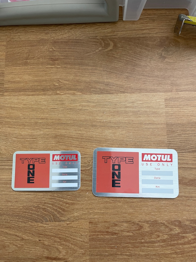 Type One Spoon Motul Oil Change/Service Reminder Decal V3 image 2