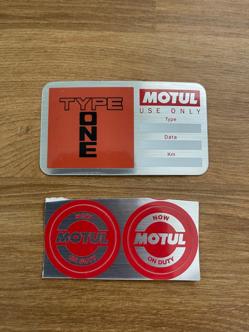 Type One Spoon Motul Oil Change/Service Reminder Decal V3 image 1