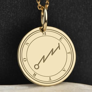 14K Gold Metatron Signature Necklace, Archangel Metatron Pendant, Guardian Angel Jewelry, Archangel Sigil Charm, Occult Amulet, Gift For Her