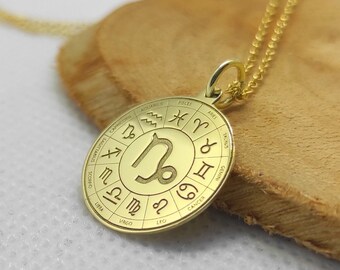 Capricorn Necklace, 14K Gold Pendant, Zodiac Sign Necklace, Capricorn Jewelry, Astrology Necklace, Capricorn Gifts, Personalized Pendants