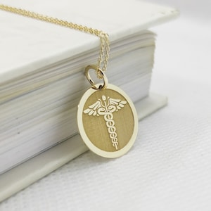 Medical Alert Necklace, 14K Gold Pendant, Nurse Necklace, Doctor Necklace, Graduation Gift, Medical Gift, Nurse Gift, Necklace For Medic