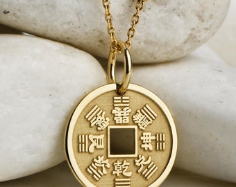 Pièce De Monnaie Chinoise Porte-bonheur - Amulette Richesse Et Santé, Alliage Zinc, Collection Ou Décoration
