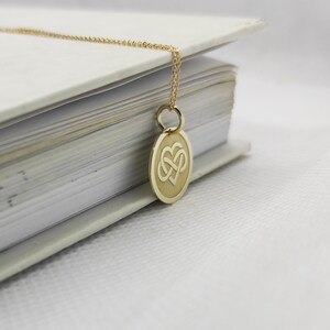 Infinity Heart Necklace, 14K Gold Pendant, Ininite Love Charm, Forever ...